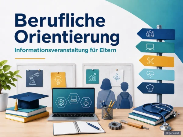 Illustration zur Informationsveranstaltung für Eltern über die berufliche Orientierung an der Regelschule Schmalkalden